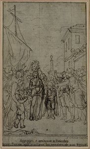 Studie für eine Illustration in Tacitus "Tibère, ou Les Six Premiers Livres des Annales", Buch III, Band 2, 2. Studie von Hubert Francois Gravelot