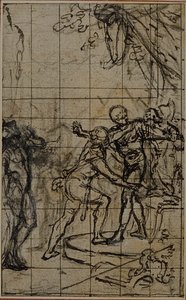 Studie für eine Illustration in Tacitus "Tiberius, oder Die ersten sechs Bücher der Annalen" Buch I, Bd. 1, 2. Studie