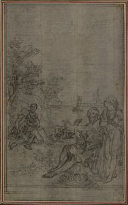 Studie für die Vignette von Lucretius