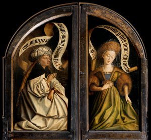 Erythräische Sibylle und Kumanaische Sibylle, vom äußeren linken Flügel des Genter Altars von Hubert & Jan van (1390 1441) Eyck
