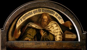 Der Prophet Micha, vom äußeren rechten Flügel des Genter Altars von Hubert & Jan van (1390 1441) Eyck