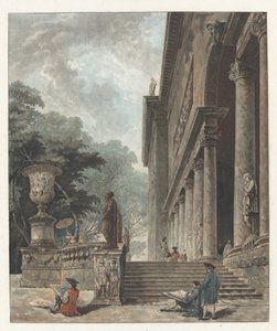 Kolonnade und Gärten des Palazzo Medici von Hubert Robert