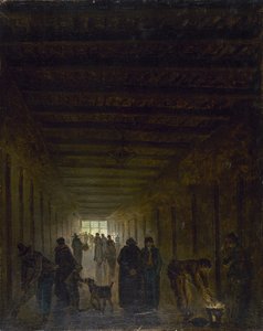 Korridor des Saint-Lazare-Gefängnisses, ca. 1793 von Hubert Robert