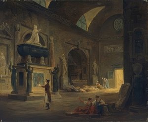 Ein Saal im Museum der Monumente von Hubert Robert