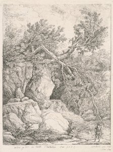 Landschaft mit einem umgestürzten Baum von Hubert Robert