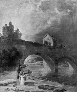 Landschaft mit Brücke von Hubert Robert