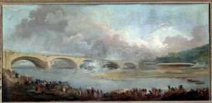 Das Entschalen der Brücke von Neuilly am 22.09.1772 von Hubert Robert