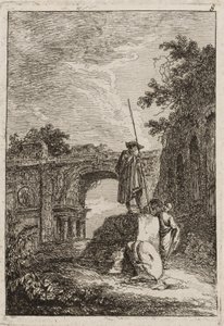 Tafel Acht aus Abende in Rom, 1763-64 von Hubert Robert