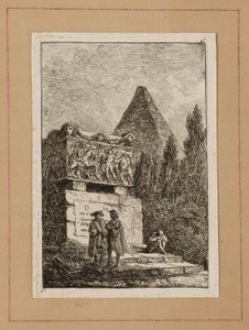 Platte Sechs aus Abende in Rom von Hubert Robert