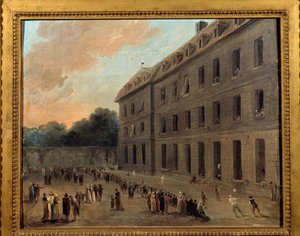 Freizeit der Gefangenen in Saint Lazare: der Ballonteil von Hubert Robert