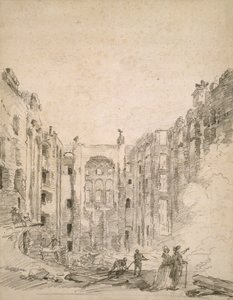 Ruinen der Oper nach dem Brand von 1781