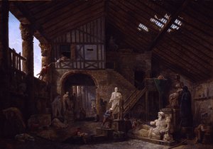 Studio eines Antiquitätenrestaurators in Rom