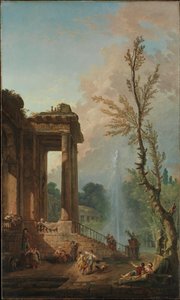 Der Portikus eines Landsitzes von Hubert Robert