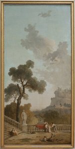 Blick von einer Terrasse von Hubert Robert