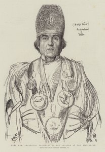 Hwfa Mon, Erzdrache, Präsident des Gorsedd beim Eisteddfod von Hubert von Herkomer