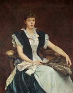 Porträt von Mrs. Walter Derham von Hubert von Herkomer