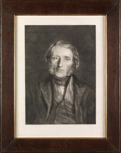 Porträt von Ruskin (Mezzotinto)