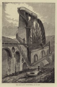 Das große Laxey-Wasserrad, Isle of Man von Hubert von Herkomer
