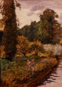 Warten auf Lastkähne von Hubert von Herkomer