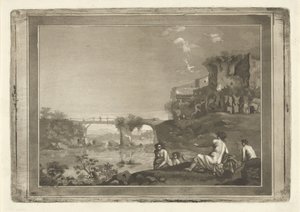 Landschaft mit badenden Nymphen