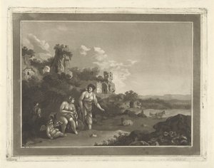 Landschaft mit Nymphen von Hubertus van Hove