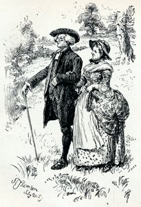 Eine Illustration aus Der Pfarrer von Wakefield, 1889, 1907 von Hugh Thomson