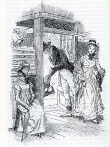 "Emma erklärt, dass sie die Hochzeit von Miss Taylor und Mr. Weston arrangiert hat" (Illustration)