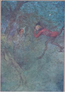 Ich ging zu ihr und rief Mama und sie rief Budget, Illustration aus Die lustigen Weiber von Windsor, 1910