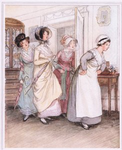 Patty führt die Schwestern Willoughby und Miss Henrietta ein von Hugh Thomson
