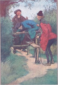 Da kommt mein Meister, Herr Shallow und ein anderer Herr aus Frogmore, Illustration aus Die lustigen Weiber von Windsor, 1910 von Hugh Thomson