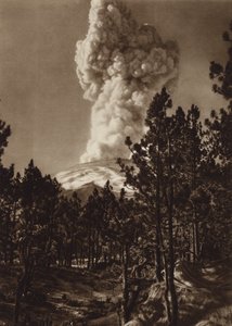 Mexiko: Ausbruch des Popocatepetl, gesehen von Tlamacas von Hugo Brehme