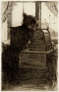 An der Nähmaschine von Hugo Simberg