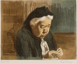 Tante im Alter von 86 von Hugo Simberg