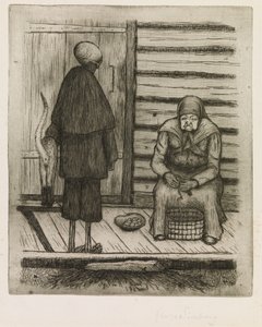 Der Tod und die alte Frau von Hugo Simberg