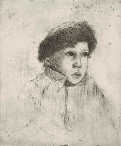 Kopf eines Jungen von Hugo Simberg