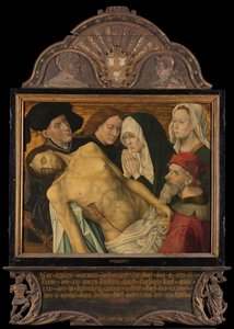 Zentrales Panel eines Gedenk-Triptychons, ehemals Gertz-Gedenk-Triptychon genannt, mit der Beweinung von Hugo van der Goes (copy after)