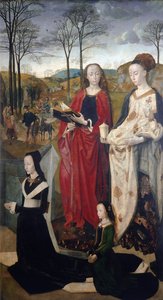 Portinari-Altar: Die Anbetung der Hirten (Detail) von Hugo van der Goes