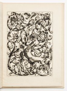 Platte 3, aus Diverses pièces de serruriers (Verschiedene Entwürfe für Schlosser) von Hugues Brisville