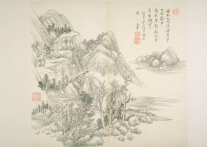 Album nach alten Meistern und Gedichten (Album (10 Blätter), Tinte auf Papier) von Hui Wang