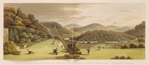 Gesamtansicht von den Süd- und Ostfronten des Cottage in Endsleigh, Devon (vorher), aus 