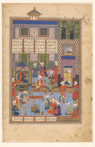Rustam nimmt Abschied von Shah Kai Khusrau von Husain Mirza Baiqara van Herat (manner of)