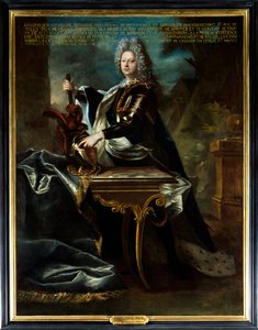 Porträt von Maximilian Heinrich VI. von Bethune, Fünfter Herzog von Sully (1669-1729). Gemälde zugeschrieben Hyacinthe Rigaud (1659-1743). Öl auf Leinwand. Obligatorische Erwähnung: Sully sur Loire, Schloss Sully - Porträt von Maximilian Henri VI de Bethun