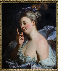Porträt einer unbekannten Frau, genannt La Menaceuse von Hyacinthe Francois Rigaud