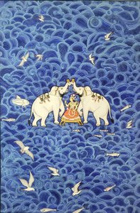 Göttin Lakshmi Elefanten