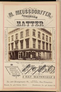 Ansicht von M. Meussdorffers berühmtem Hutgeschäft von I. W. Taber