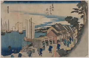 Shinagawa aus der Serie Dreiundfünfzig Stationen des Tokaido, 1797-1858 von Ichiryusai Hiroshige II