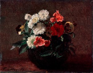 Blumen in einer irdenen Vase, 1883 von Ignace Henri Jean Fantin Latour
