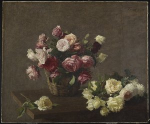 Rosen in einem Korb, 1888