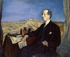 Azorín – 1873/1967 – Gemalt 1941 – Im Hintergrund Blick auf Jadraque