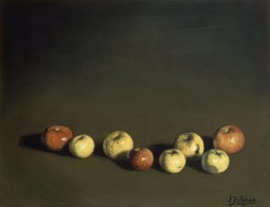 Stillleben mit acht Äpfeln von Ignacio Zuloaga y Zabaleta